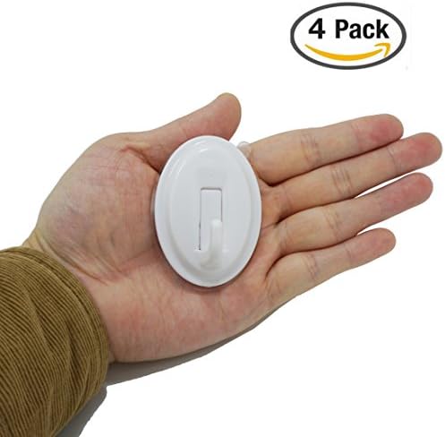 Nicedec 11lb / 5kg (Max) 4-pack Heavy Duty Hooks No Scratch Hook with Electrostatic Adherence, Waterproof and Oilproof, Suitable for More Kinds of Surface and Circumstance