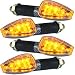 Produkt-Bild: 4X 14 LED CARBON Mini Blinker Lampe f&uuml;r Quad Motorrad Roller Kawaski Suziki Yamaha Honda