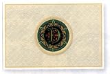 Classic Monogram Initial Fine Embossed Note Cards in Portfolio: 10 Notecards & Envelopes, D