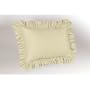 Poly/Cotton Ruffled Pillow Sham, Standard, Bone