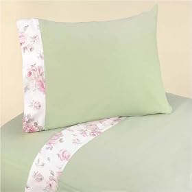 3pc Twin Sheet Set for Riley's Roses Bedding Collection