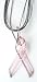 Breast Cancer Awareness Glass Necklace - Ribbon