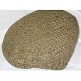Irish Made Tweed Flat Cap - Mustard Green - Extra Large