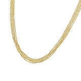 Ladies 16 5 Strand Diamond Cut Bead Chain