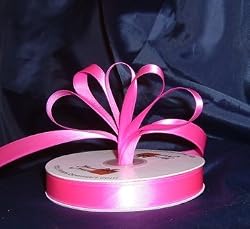 Ribbon - Satin Ribbon- 7/8" Single Face 50 Yards (150 FT) - Hot Pink - Sewing - Craft - Wedding Favors
