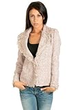 Women's Fully-Lined Tweed Blazer w/ Fringe Trim
