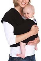 Moby Wrap Original 100% Cotton Solid Baby Carrier, Black