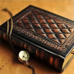 アンティーク調 ヨーロッパの 古い洋書のような 重厚で趣のある 立体浮彫 硬表紙ノート ブラウン