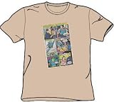 Superman VINTAGE COMIC Superhero DC Comics Adult Sand Colored T-shirt Tee Shirt