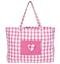 Pink gingham beach bag