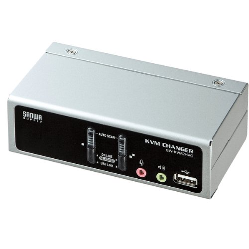 SANWA SUPPLY SW-KVM2HVC USB・PS/2コンソール両対応パソコン自動切替器(2:1)