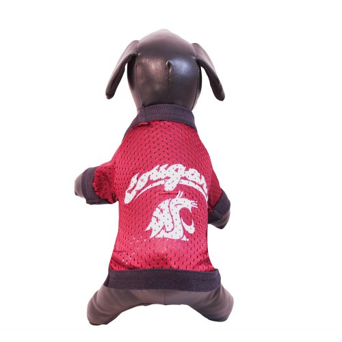 NCAA Washington State Cougars Athletic Mesh Dog Jersey (Team Color, Large)