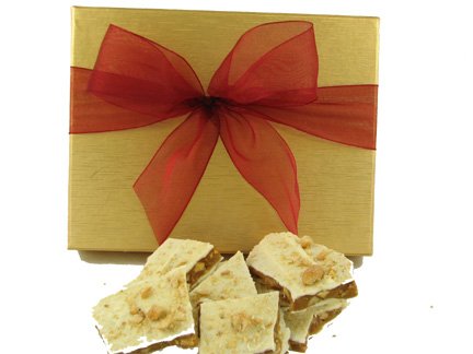 1 Lb Box Gourmet Cashew Toffee with White Chocolate by Arlene's Gourmet Toffees