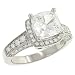 3 Sided Bead Set Diamond Engagement Ring .60cttw(CZ ct