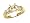 Baguette Diamonds Engagement Ring in 14 kt Yellow Gold Size 4 LIFETIME WARRANTY