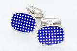 Sterling silver handmade cufflinks with enamel