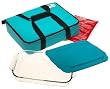 Pyrex 4-Piece Oblong Portables Set, Turquoise