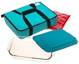 Pyrex 4-Piece Oblong Portables Set, Turquoise