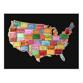 America by Bazhe World Culture Giclee Poster Print by Bazhe.com Bazhe, 10x8