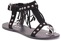 EyeCatchShoes - Alexa Gladiator Stud Flat Sandal Shoes