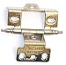 Amerock Full Inset Full Wrap Free Swinging Minaret Tip Hinge For 3/4 Doors Sterling Nickel Single