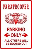 PARATROOPER PARKING aireborne parachute sign