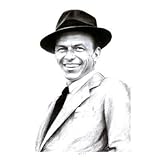 Frank Sinatra (Black and White Sketch) Music Poster Print