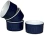 Emile Henry Couleurs 6-Ounce Ramekins, Set of 4, Cobalt
