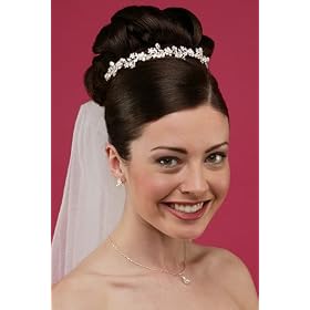 Emma Tiara: Every Flower and Leaf is Enhanced With Sparkling Austrian Crystals Entwined With Beautiful Faux Pearls