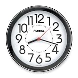 LLR60990 - Wall Clock, 9, Arabic Numerals, White Dial/Black Frame