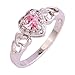 Psiroy Women's 925 Sterling Silver 1cttw Pink Topaz Filled Ring