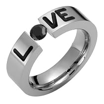Amour - Beautiful & Unique Titanium Ring for Lovers! Custom Make with your choice of Color!