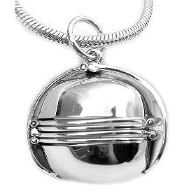 LARGE Sterling Silver 6 Panel PHOTO BALL Locket Pendant by 