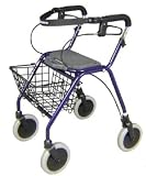 Dolomite 4-wheeled Opal Legacy Walker, Blue low seat height