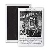 The Copper-plate Engraver, from 'Iets voor.. - 3x2 inch Fridge Magnet - large magnetic button - Magnet