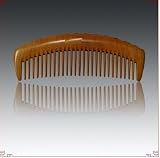PMTM4-2 - 100% Peach Wood Princess Seamless Wooden Comb - 5.5 Inches (All Natural, High Quality!)