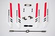 Syma S107 and S107g Full Set Replacement Parts, Main Blades, Tail Blade, Connect Buckle Balance Bar, Spare Main Grips (-R E D S E T-)