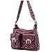 All Products : Lou-Ella Glam Rock Organized Hobo Bag - Dark Rose