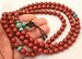 ~ Tibetan 108 Beads Coral Root Mala/Guru ~