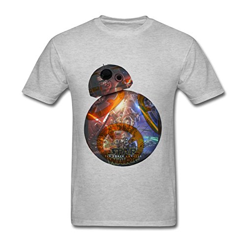 SCTS Men's Star Wars VII BB-8 T-shirt Grey S