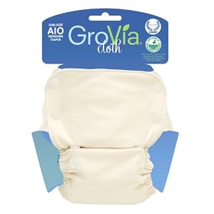 GroVia Organic Cloth AIO Diaper, Vanilla