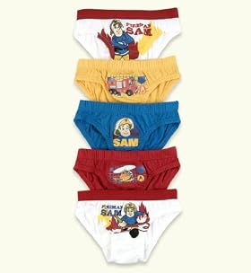 5 Pack - Younger Boys' Pure Cotton Fireman Sam Slips