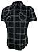 Enimay Mens Fitted Plaid Short Sleeve Button Down Shirt (Many Colors Available)