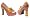 Women's 4 Inch Chunky Heel With Lace (Tan;6)