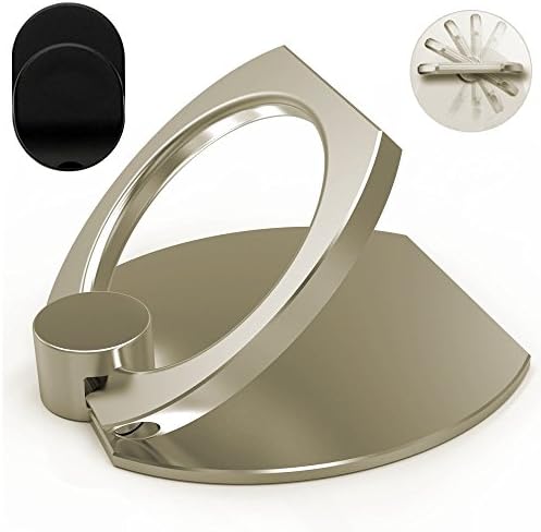 Cell Phone Metal Ring Holder, Alope (TM) Universal Phone Finger Ring Grip Hook and Stand (Can Be Adsorbed By Magnet) for Smartphones and Tablets [Sony/Samsung/Apple/HTC/HUAWEI &amp; More] (Gold)