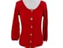 Anne Klein Scoop Neck Cashmere Sweater Candy Red L