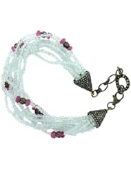 18kt Gold 4.08cts Pave Diamond Single Strand Bracelet 61.8cts Gemstone Silver Fashion Jewelry