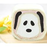 スヌーピースクエアロール(いちご)  切っても切ってもスヌーピーが出てくる四角いロール
