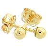 14k White Gold 3mm Ball Stud Earrings