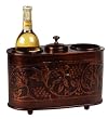 Old Dutch 830 12.5 x 6 x 9.25 Antique Embossed Two Bottle Wine Chiller
